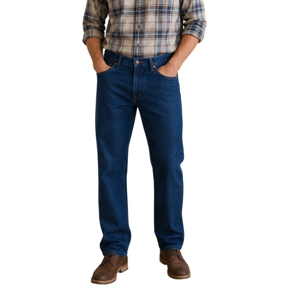 Wrangler Cowboy Cut Jeans Mens 38x30 Dark Wash Blue Slim Fit Denim